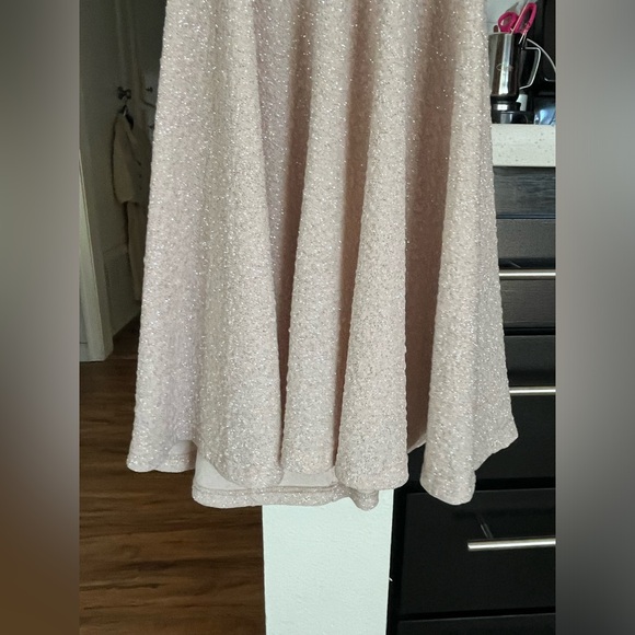 Windsor Evening Dress XS Sparkly Champagne Nude A Line Mini - Picture 6 of 8